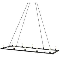  10 x 40W G9 120V Matte Black Metal Chandelier (C75210MB) - Matteo