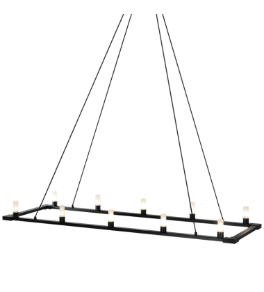  10 x 40W G9 120V Matte Black Metal Chandelier (C75210MB) - Matteo