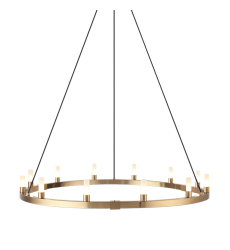  12 x 40W G9 120V Aged Gold Brass Metal Chandelier (C75212AG) - Matteo