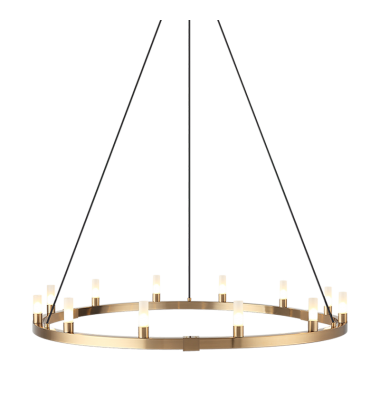  12 x 40W G9 120V Aged Gold Brass Metal Chandelier (C75212AG) - Matteo