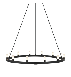  12 x 40W G9 120V Matte Black Metal Chandelier (C75212MB) - Matteo