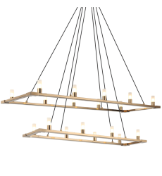  18 x 40W G9 120V Aged Gold Brass Metal Chandelier (C75218AG) - Matteo