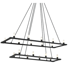  18 x 40W G9 120V Matte Black Metal Chandelier (C75218MB) - Matteo