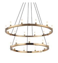  21 x 40W G9 120V Aged Gold Brass Metal Chandelier (C75221AG) - Matteo