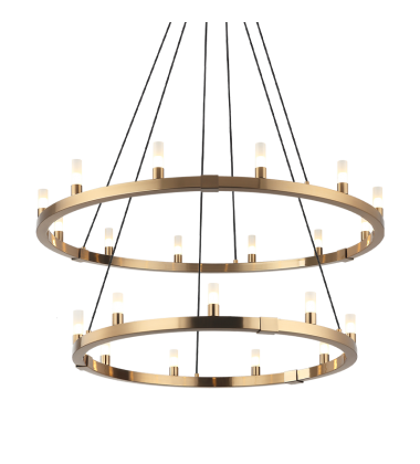  21 x 40W G9 120V Aged Gold Brass Metal Chandelier (C75221AG) - Matteo