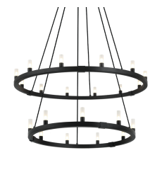  21 x 40W G9 120V Matte Black Metal Chandelier (C75221MB) - Matteo
