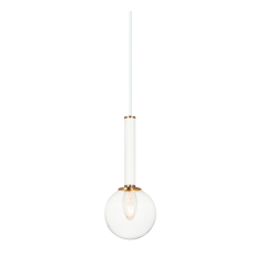  40 Watt Candelabra E12  Aged Gold Brass Metal Pendant (C75301AGCL) - Matteo