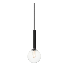  40 Watt Candelabra E12  Black Metal Pendant (C75301BKCL) - Matteo