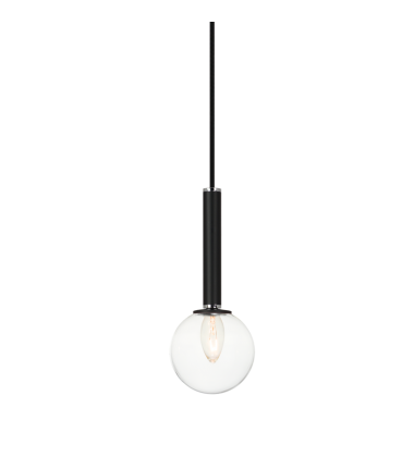  40 Watt Candelabra E12  Black Metal Pendant (C75301BKCL) - Matteo