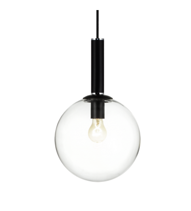  60 Watt Medium E26  Black Metal Pendant (C75311BKCL) - Matteo