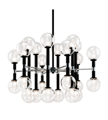  25 Watt Candelabra E12  Black Metal Chandelier (C75324BKCL) - Matteo