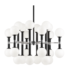  25 Watt Candelabra E12  Black Metal Chandelier (C75324BKOP) - Matteo