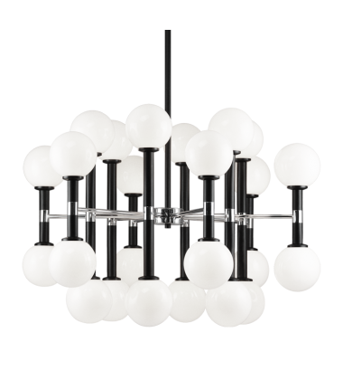 25 Watt Candelabra E12  Black Metal Chandelier (C75324BKOP) - Matteo