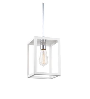  60 Watt Medium E26  White Metal Pendant (C76001WH) - Matteo