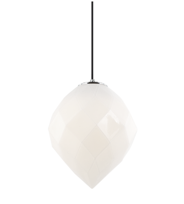  60 Watt Medium E26  White Metal Pendant (C78011OP) - Matteo