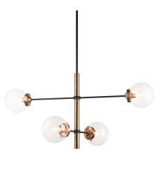  40 Watt Candelabra E12  Aged Gold Brass Metal Pendant (C78104AGCL) - Matteo