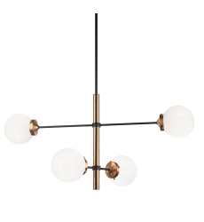  40 Watt Candelabra E12  Aged Gold Brass Metal Pendant (C78104AGOP) - Matteo