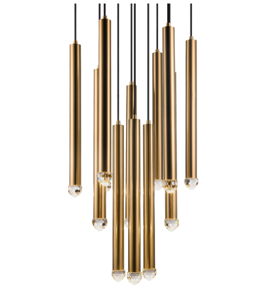  4.5 Watt LED Aged Gold Brass Metal Pendant (C78312AG) - Matteo