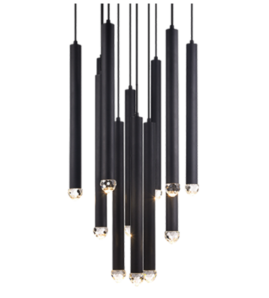  4.5 Watt LED Matte Black Metal Pendant (C78312MB) - Matteo