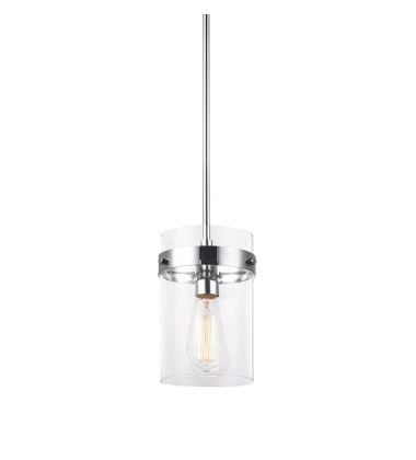  60 Watt Medium E26  Chrome Metal Pendant (C78401CH) - Matteo