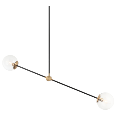  40 Watt Candelabra E12  Aged Gold Brass Metal Pendant (C78712AGCL) - Matteo