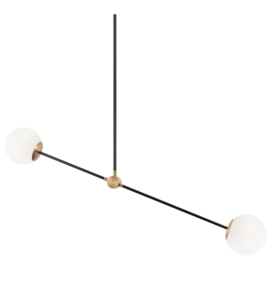  40 Watt Candelabra E12  Aged Gold Brass Metal Pendant (C78712AGOP) - Matteo