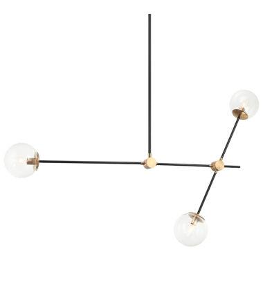  40 Watt Candelabra E12  Aged Gold Brass Metal Pendant (C78713AGCL) - Matteo