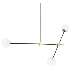  40 Watt Candelabra E12  Aged Gold Brass Metal Pendant (C78713AGOP) - Matteo