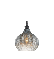  60 Watt Medium E26  Smoke Metal Pendant (C80102SM) - Matteo