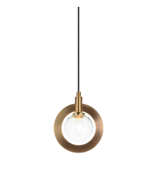  25 Watt Candelabra E12  Aged Gold Brass Metal Pendant (C80701AGCL) - Matteo