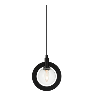  25 Watt Candelabra E12  Black Metal Pendant (C80701BKCL) - Matteo