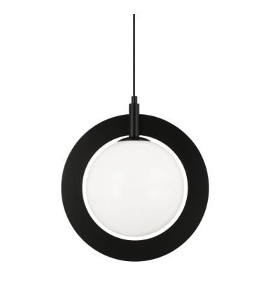  60 Watt Medium E26  Black Metal Pendant (C80711BKOP) - Matteo