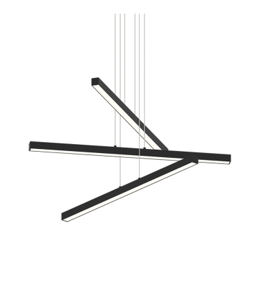  20W LED Matte Black Metal Chandelier (C80843MB) - Matteo Modern