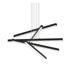  20W LED Matte Black Metal Chandelier (C80845MB) - Matteo Modern