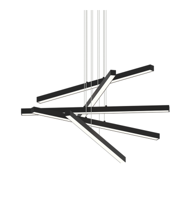  20W LED Matte Black Metal Chandelier (C80845MB) - Matteo Modern