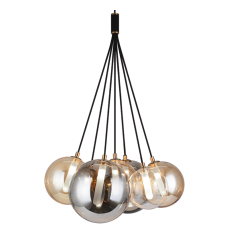  5 Watt LED G9  Black Metal Chandelier (C81007BK) - Matteo