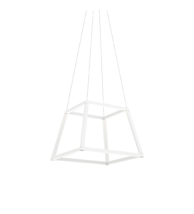  1 x 28W LED Matte White Metal Chandelier (C81316MW) - Matteo