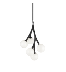  40 Watt Candelabra E12  Black Metal Chandelier (C81505BKOP) - Matteo