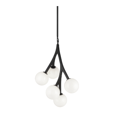  40 Watt Candelabra E12  Black Metal Chandelier (C81505BKOP) - Matteo