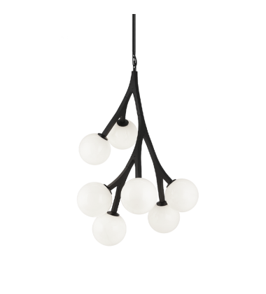  40 Watt Candelabra E12  Black Metal Chandelier (C81507BKOP) - Matteo