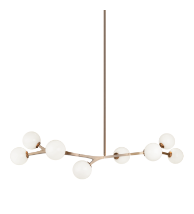  40 Watt Candelabra E12  Aged Gold Brass Metal Chandelier (C81508AGOP) - Matteo