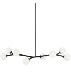  40 Watt Candelabra E12  Black Metal Chandelier (C81508BKOP) - Matteo