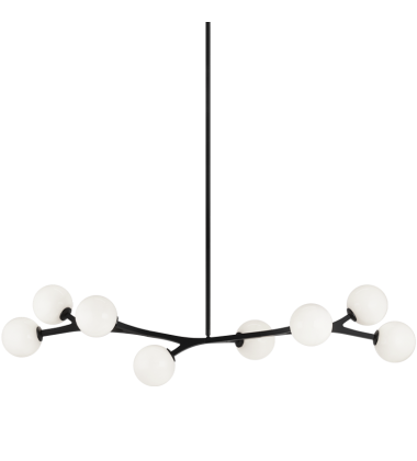  40 Watt Candelabra E12  Black Metal Chandelier (C81508BKOP) - Matteo