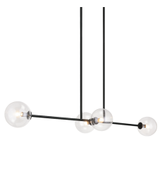  40 Watt Candelabra E12   Metal Pendant (C81704BKCL) - Matteo