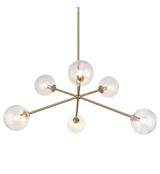  40 Watt Candelabra E12   Metal Pendant (C81706AGCL) - Matteo