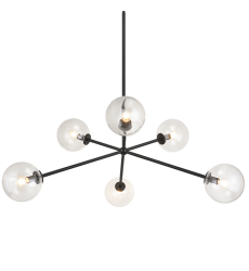  40 Watt Candelabra E12   Metal Pendant (C81706BKCL) - Matteo