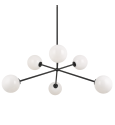  40 Watt Candelabra E12  Black Metal Chandelier (C81706BKOP) - Matteo