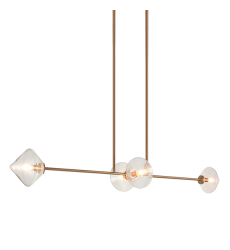  40 Watt Candelabra E12  Aged Gold Brass Metal Pendants (C81744AGCL) - Matteo