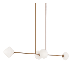  40 Watt Candelabra E12  Aged Gold Brass Metal Pendants (C81744AGOP) - Matteo