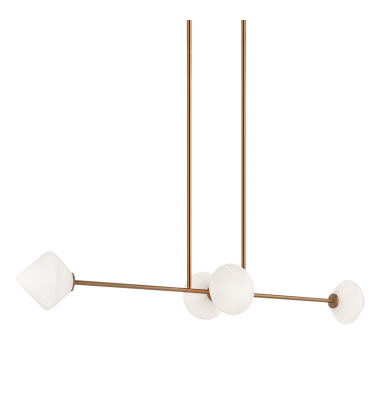  40 Watt Candelabra E12  Aged Gold Brass Metal Pendants (C81744AGOP) - Matteo
